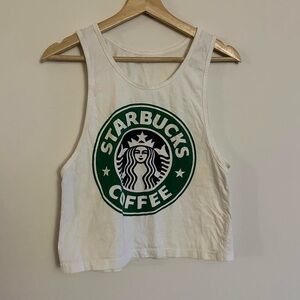 Starbucks Women's White Tank Top